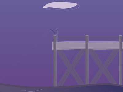 Daily 013 fishing gradient illustration