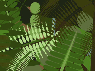 old growth to coral reef color foliage gif illustration
