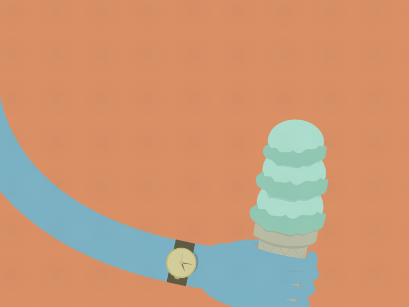 I scream for ice cream character gif hand icecream movement time watch