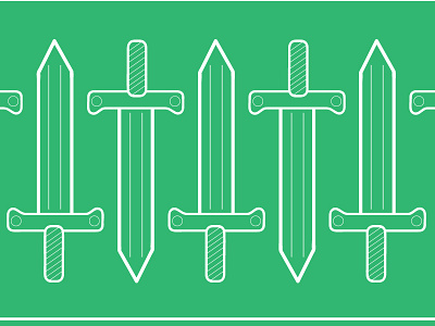 Swords green icon patter sword vector