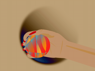 Dropping the balls animation drop hand illustration