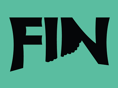 Fin Logo fish logo tuna type typography