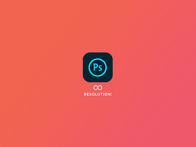 PS Infinity Resolution adobe apple colors design icon infinity interface ios personal photoshop rainbow text typography usage vector