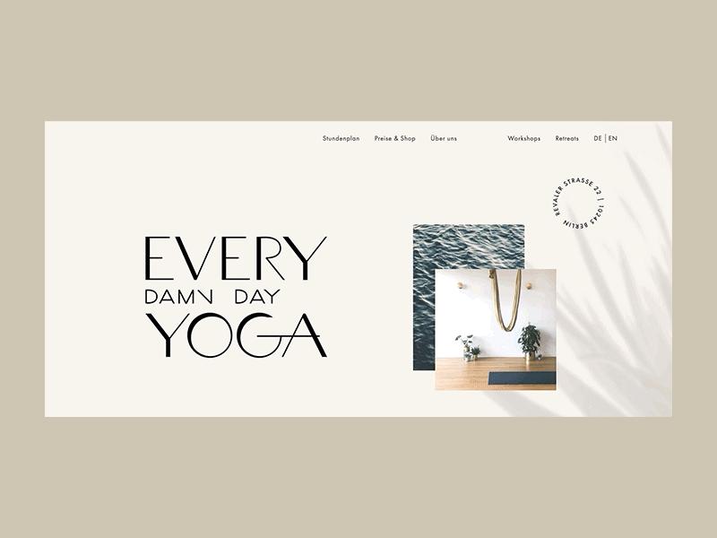 Website redesign for a yoga studio