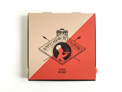 Pizza Box concept graphic design lines monoline packaging pizza box restaurant branding screenprint
