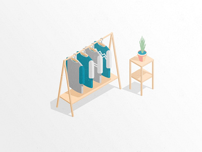 clothing brand fashion flat design furniture icon illustration interior isometric lifestyle logo wooden