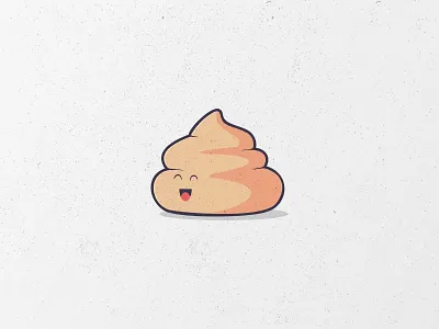 happy poop design emoticon flat design icon illustration lifestyle logo poop shit smiley face