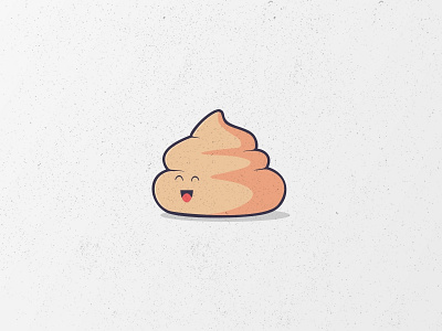 happy poop design emoticon flat design icon illustration lifestyle logo poop shit smiley face