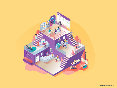 Landing Page illustrations | Digital agency