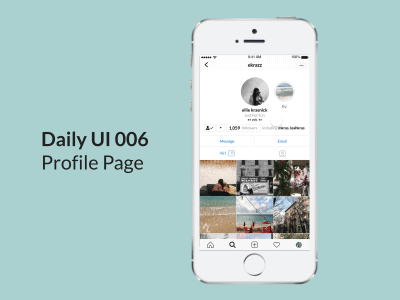 Daily UI 006 - Profile Page 006 animation app dailyui design instagram invisionstudio profilepage ui ux uxdesign