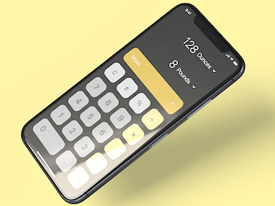 Unit Conversion Calculator #DailyUi adobe app calculator challange conversion rate dailyui day4 design ios iphone 10 ui unit