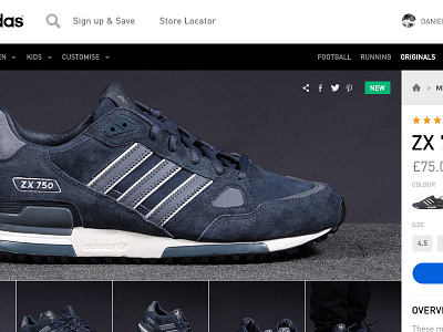 Adidas product page concept adidas concept webshop
