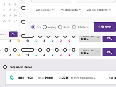 Some elements for a travel booking site 