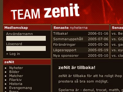 Team zeNit clan cs homepage team zenit