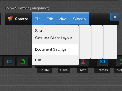 Steem Assets editor states ui