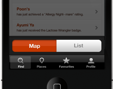 Search Restaurant geo iphone list map