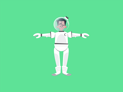 Astronaut characterdesign illustration illustrator vector