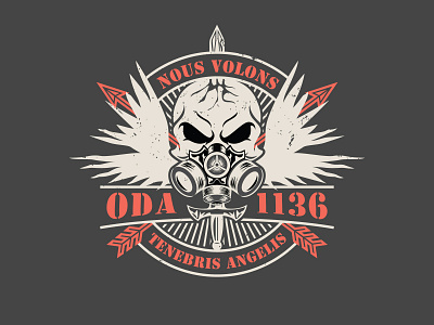 Skull "ODA 1136"