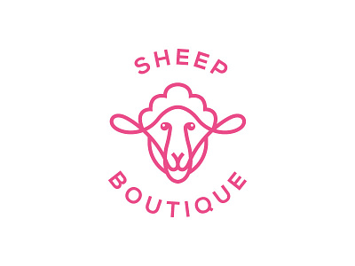 SHEEP BOUTIQUE animal black boutique branding clean design graphic icon illustration line art logo mini modern project retro simple vector vintage white