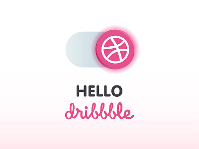 Hello Dribbble debut design dribbble first shot flat hello hello dribbble icon illustration minimal shot simple vector