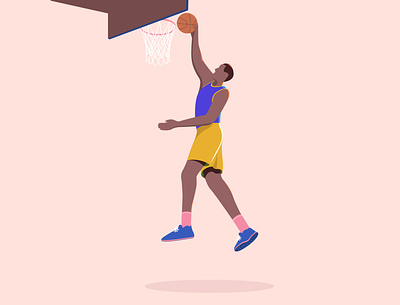 Recent Project Exploration - Sports Poses basketball branding character design flatdesign graphic design illustraion illustrator motion nba sports webdesign