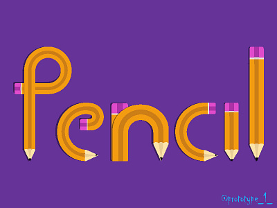 Pencil pen pencil typography