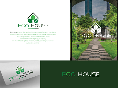 Eco House brand brand identity branding eco eco friendly eco house house logo logo design nature nature friendly real estate