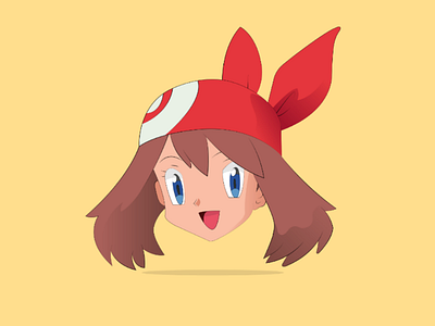 May (Pokémon) animé ash ketchum cartoon cartoon character cartoon series digital art drawing may pikachu pokemon pokémon