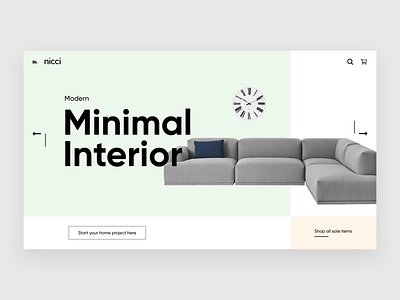 Nicci: Modern Minimal Interior app branding design minimal product design ui uiux webdesign