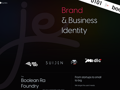 Boolean Ra⚪Foundry Brand & Business Identity branding minimal product design uiux webdesign