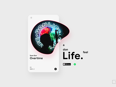 Sean Don - Overtime app branding design minimal ui ux