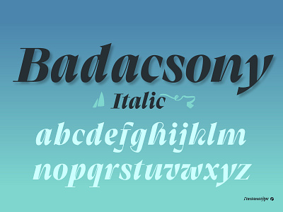 Badacsony font typeface typefamily typography