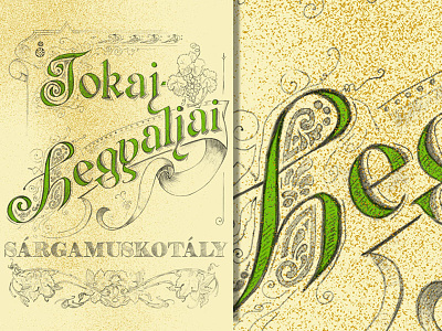 Tokaj Hegyaljai _wine label label packaging typography