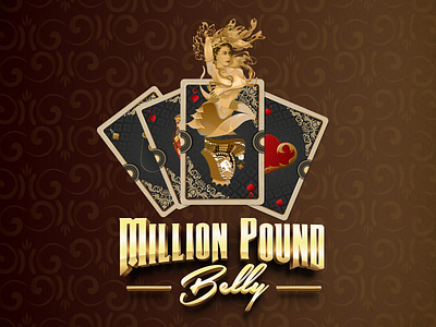 Million Pound Belly cards casino character illustraion logo logo design million pound queen