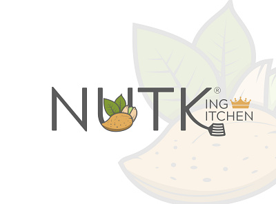 NUT King Kitchen #NUTK branding colors custom design food kitchen logo nut text vintage