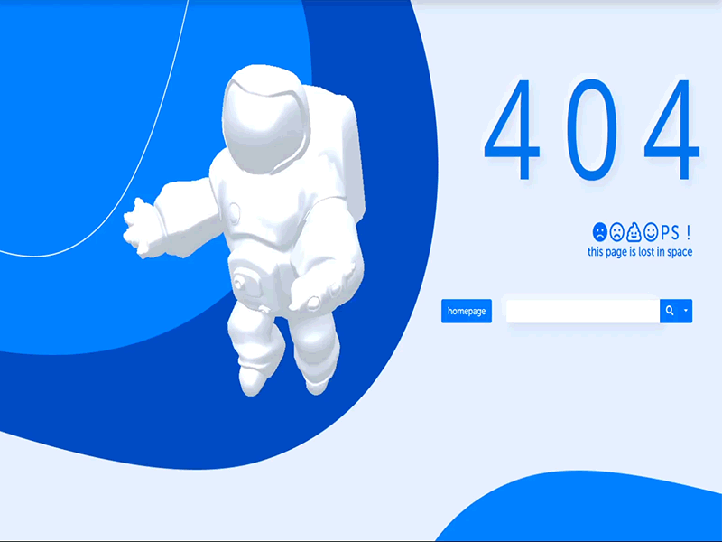 404 error page 3d animation 3d art pixelperfect ui ux vector