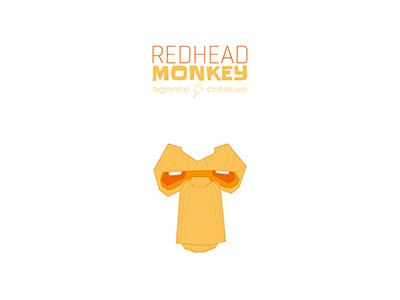 Redheadmonkey White brand logo typo