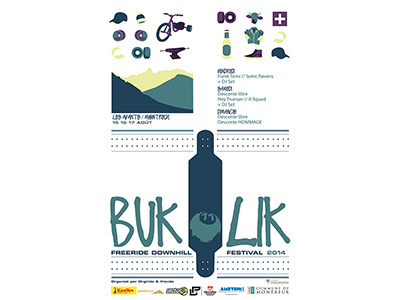 Bukolik Freeride Festival brand event illustration illustrator logo pixelperfect print