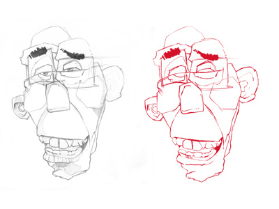 Smiling Man character design illustration illustrator pencil sketch vector