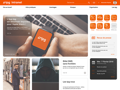 tpg intranet new UX/UI branding design ui ux webdesign