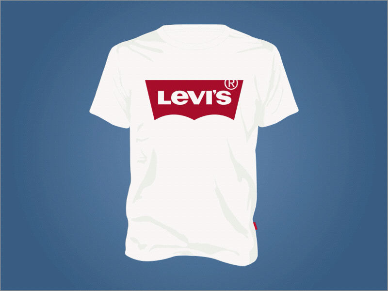 Levi's Custom Logo animation brand branding gif label levis logo mark motion tee tshirt