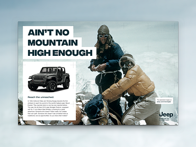 Jeep - Challenge the Unchallenged - Print01 Everest ads advertising art direction car copywriting magazine magazine ads print ad print ads