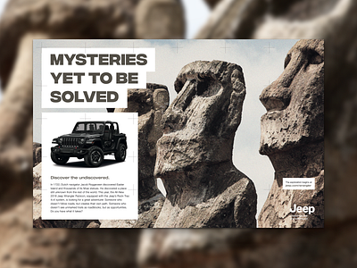 Jeep - Challenge the Unchallenged - Print03 Moai ads advertising art direction car copywriting design magazine magazine ads print ad print ads