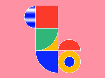 B - 36 Days of Type 36daysoftype 36daysoftype06 bauhaus lettering lineal shapes typeface typography