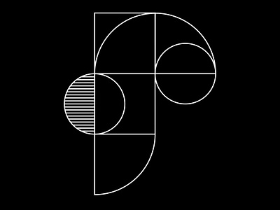 F - 36daysoftype 36daysoftype 36daysoftype06 bauhaus black and white design lettering lineal shapes swiss design swiss style typeface typography vector