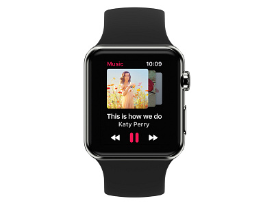 Music App for Apple Watch apple watch design material design ui ux