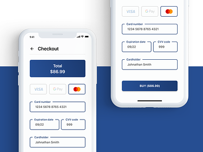 Daily UI #002 - Credit Card Checkout app apple concept daily dailyui design ios ios design ui ux