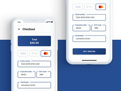 Daily UI #002 - Credit Card Checkout