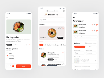 Food & Delivery app concept asianfood cuisine delivery app food fooddelivery mobileapp restaurant thailand