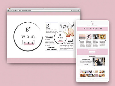 Branding and website for Bwomland brand and identity brand concept brand elements brand identity graphic design web design